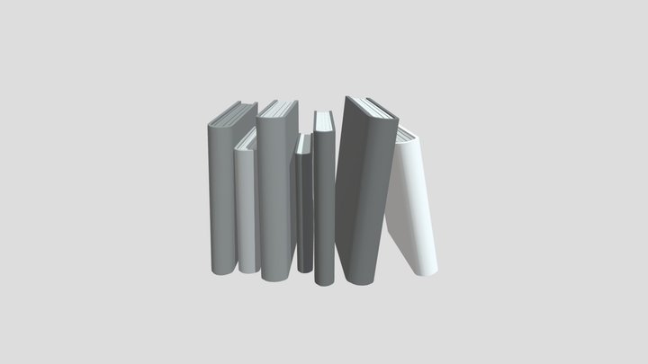Books Standing 3D Model