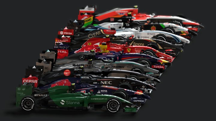 [FREE!] 2014 F1 Pack – Free 3D Model STL