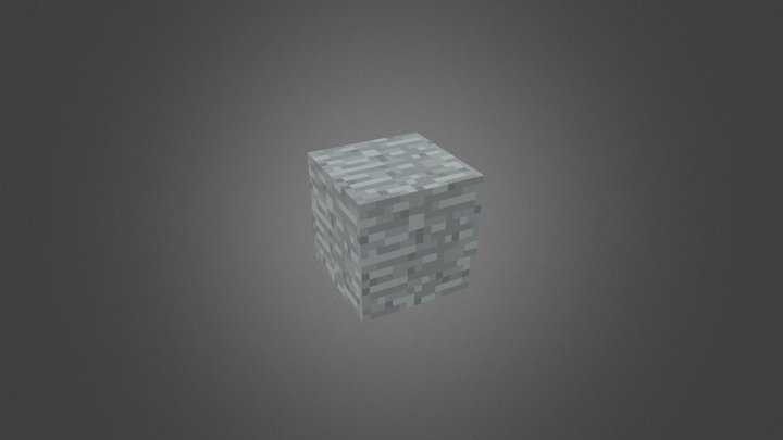 Minecraft Stone Block 3D Model