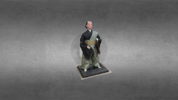 Asian man toy 3D Model