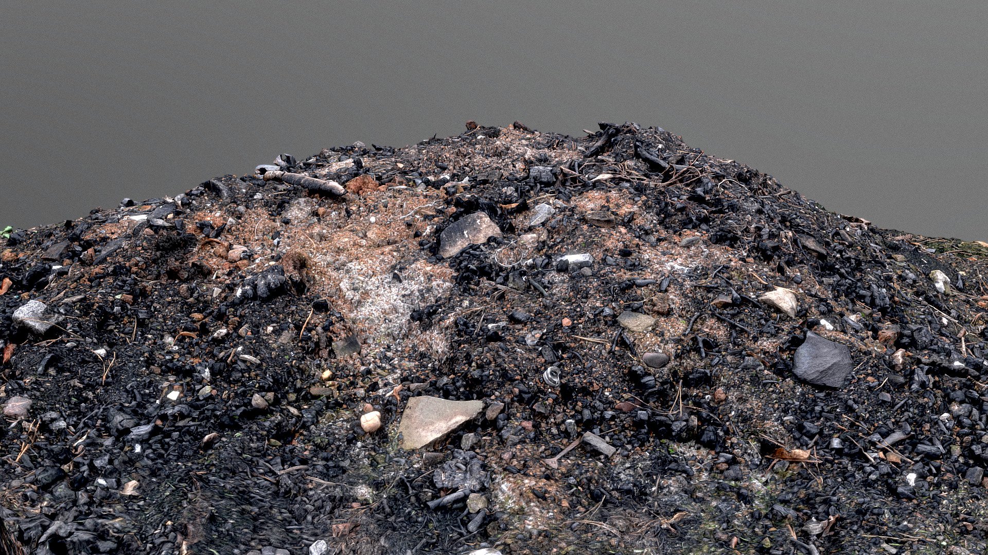 Campfire fire pit ash heap debris Buy Royalty Free 3D model by