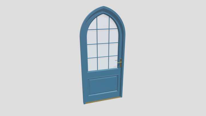 Gothic Arch Door 3D Model