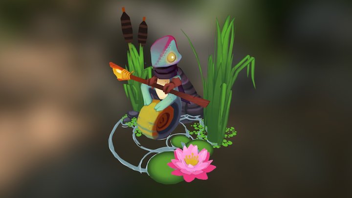 Pond Scene 3D Model