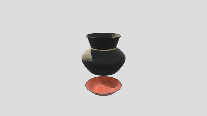 Vase and plate 3D Model