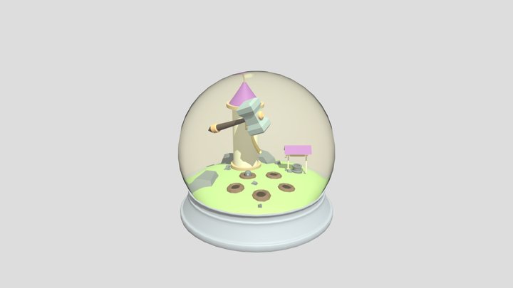 Rapunzel Whack A Mole 3D Model