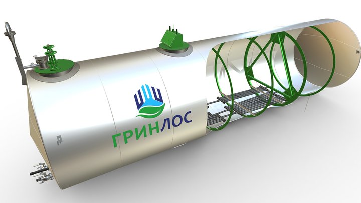 ГРИНЛОС РГС 100м3 с подогревателем надземный 3D Model