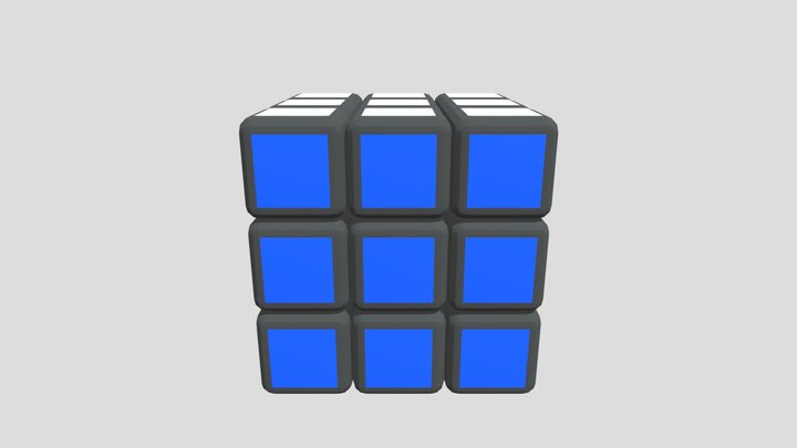 3x3 Rubik's Cube 3D Model