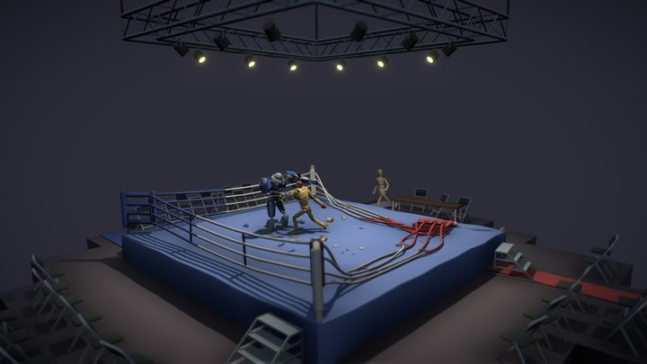 RoboBoxingClub Destroyed 3D Model