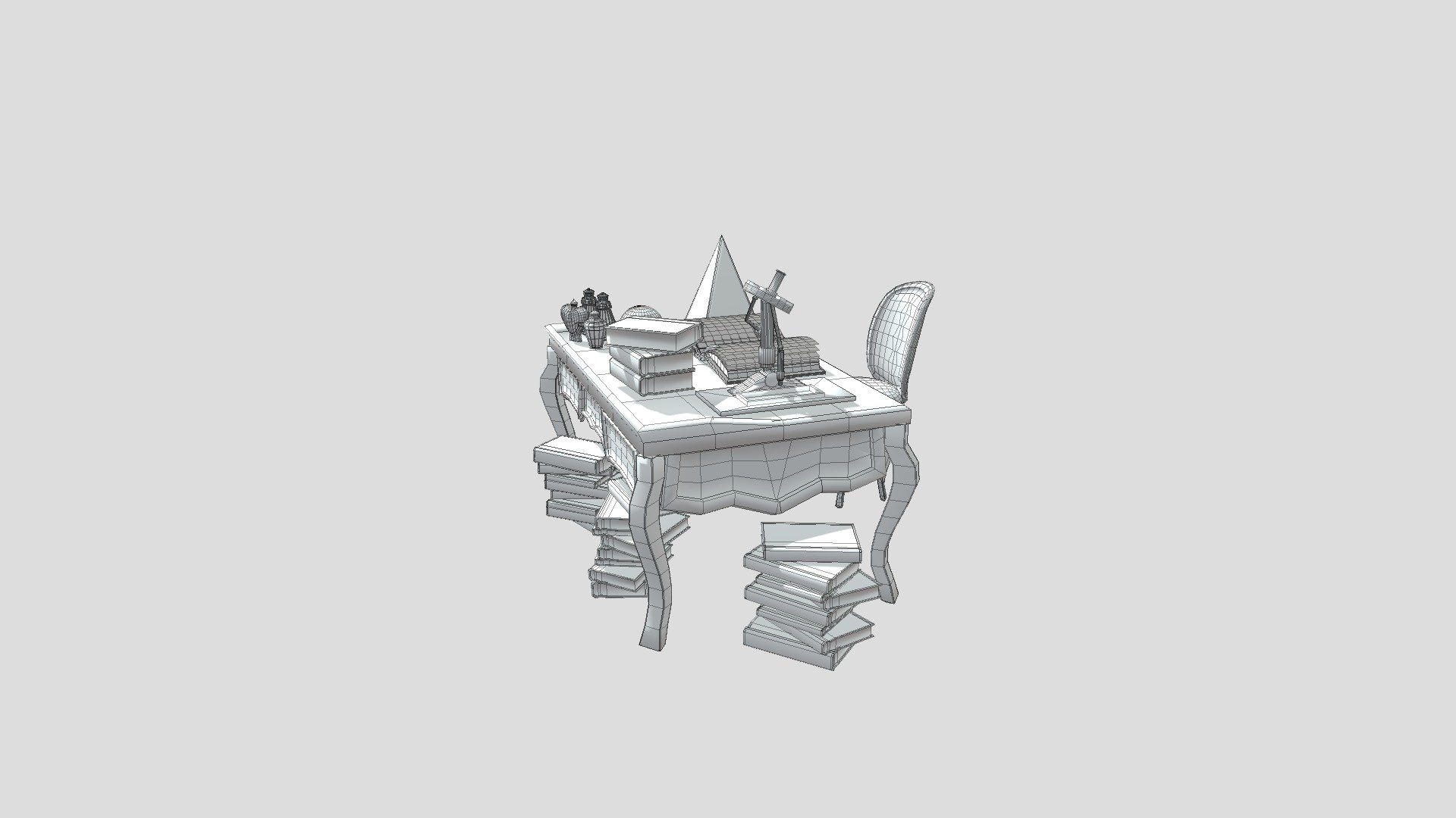 TABLE AND CHAIR — Sketchfab embed 3D viewer