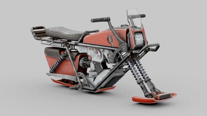 Speeder Sci-Fi Hover Bike 3D Model