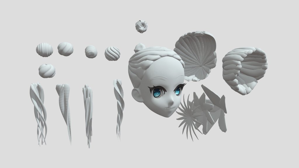 Head Back And Tail Hair Parts
