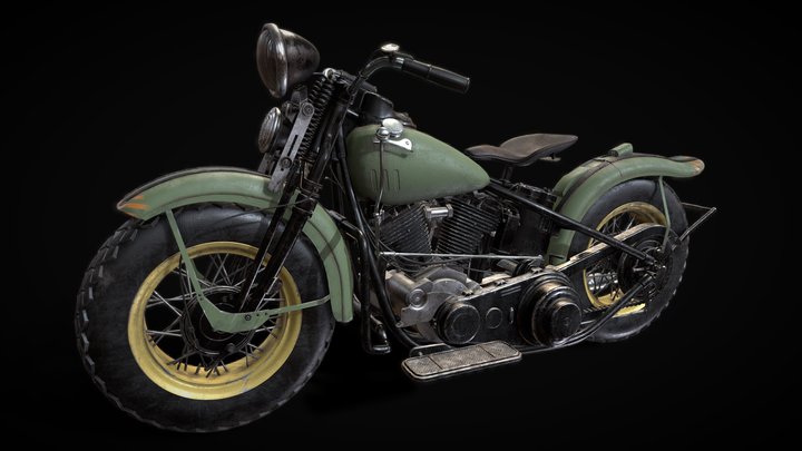 Harley Davidson Bike 3D Model