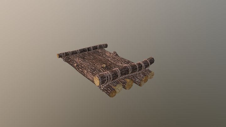 Log Raft 3D Model