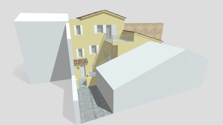 Pradines_esquisse2_toit_terrasse 3D Model