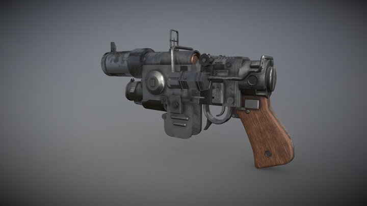 Stylized Gun 3D Model