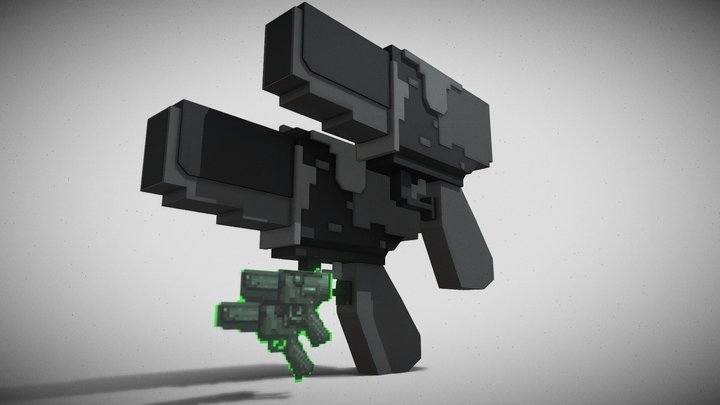 GTA 2 Dual Pistol in 3D 3D Model