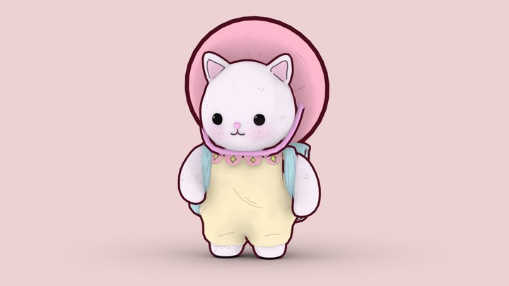 Sylvanian Persian Cat Baby 3D Model
