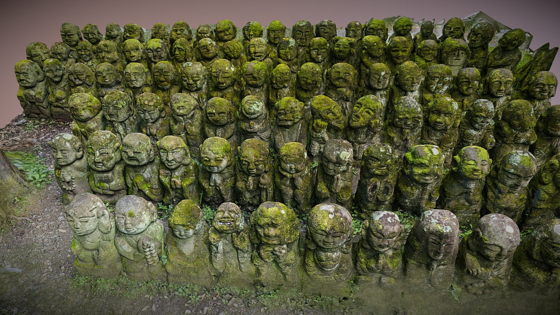 Rakan statues at Otagi Nenbutsu remake
