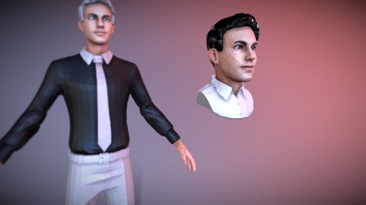Handsome male actor 3D Model