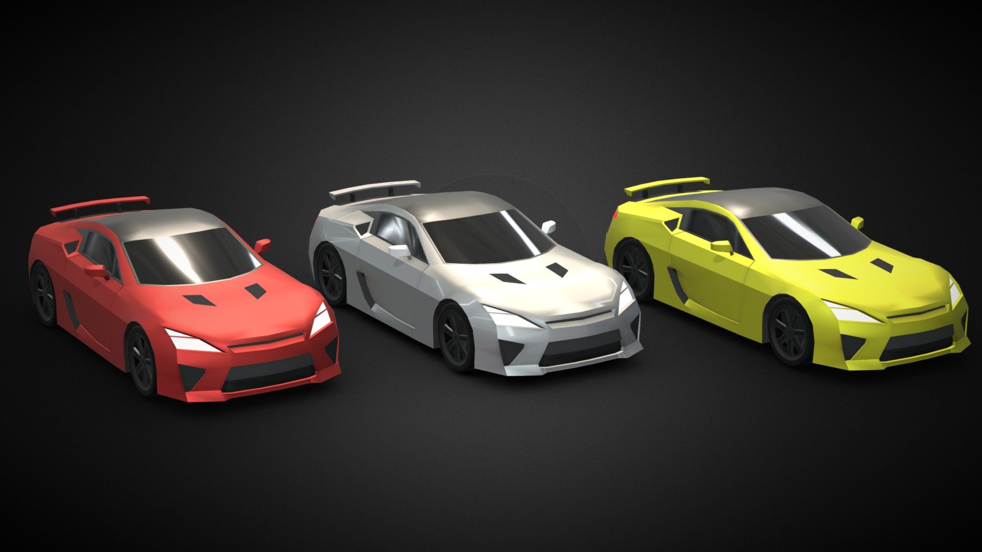 Generic Sport Car Low Poly - Download Free 3D model by Han66st [68252c6 ...