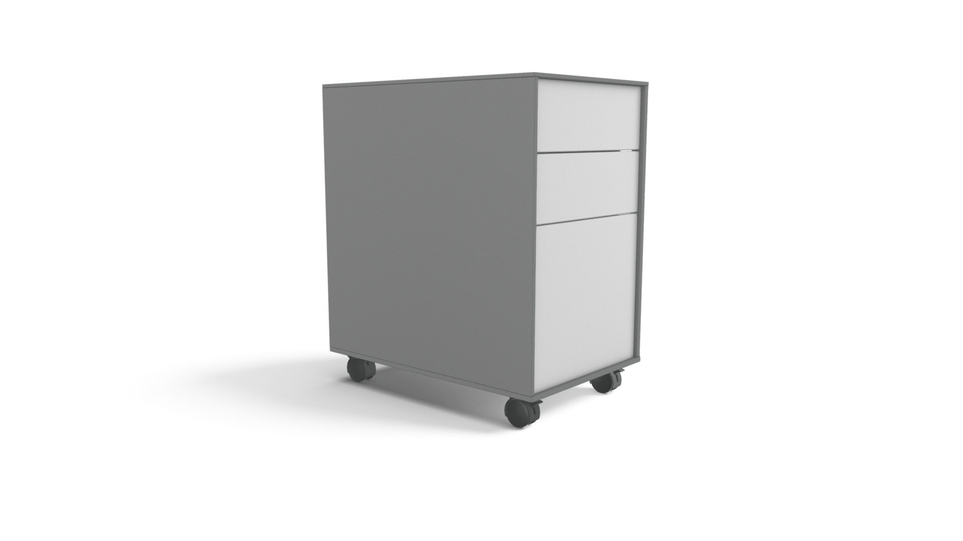 Stretto Small Filing Cabinet, Grey