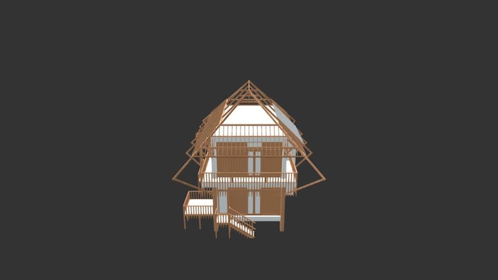 Wooden House 2 3D Model