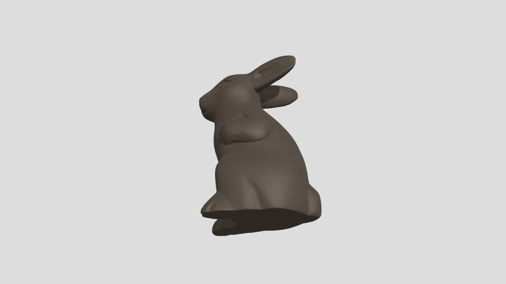 Wooden Rabbit 3D Model