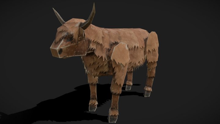Papercraft Highland Cow 3D Model