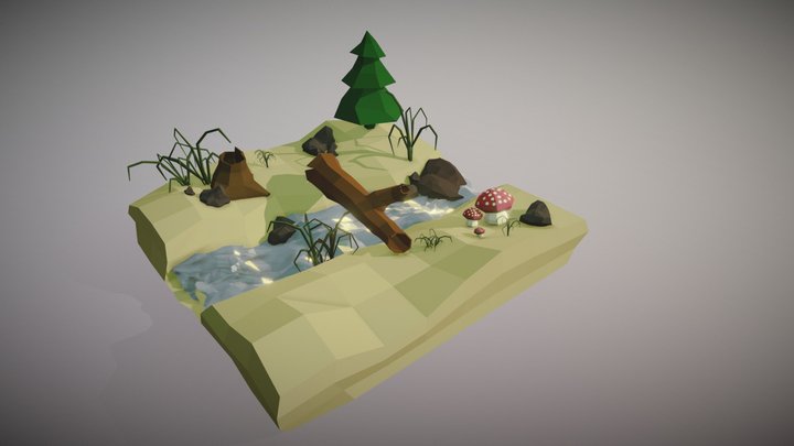 lowpoly landscape 3D Model