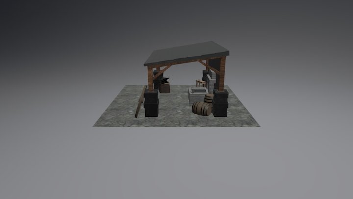 Blacksmith Scene 3D Model