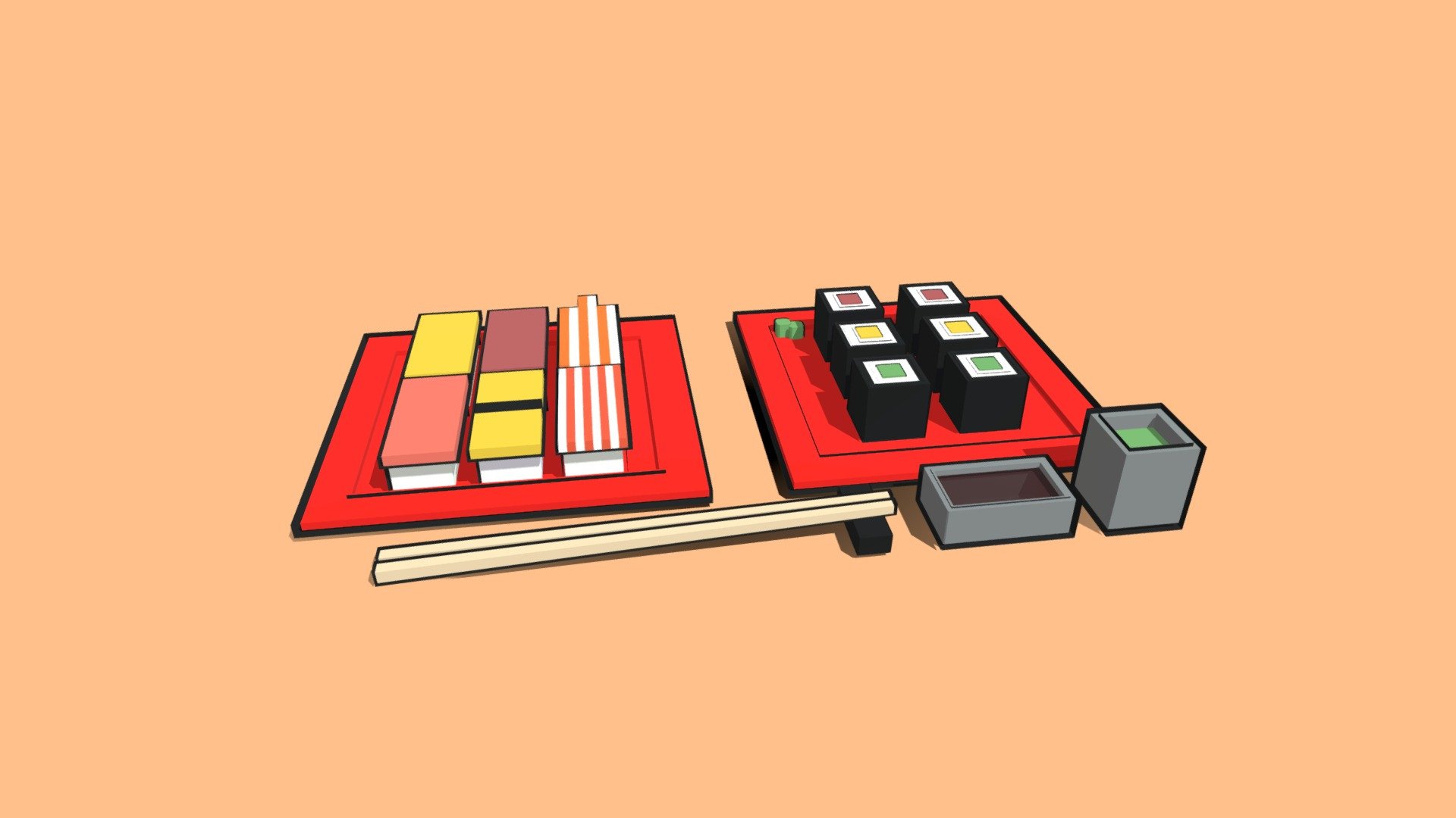 Voxel Sushi Set