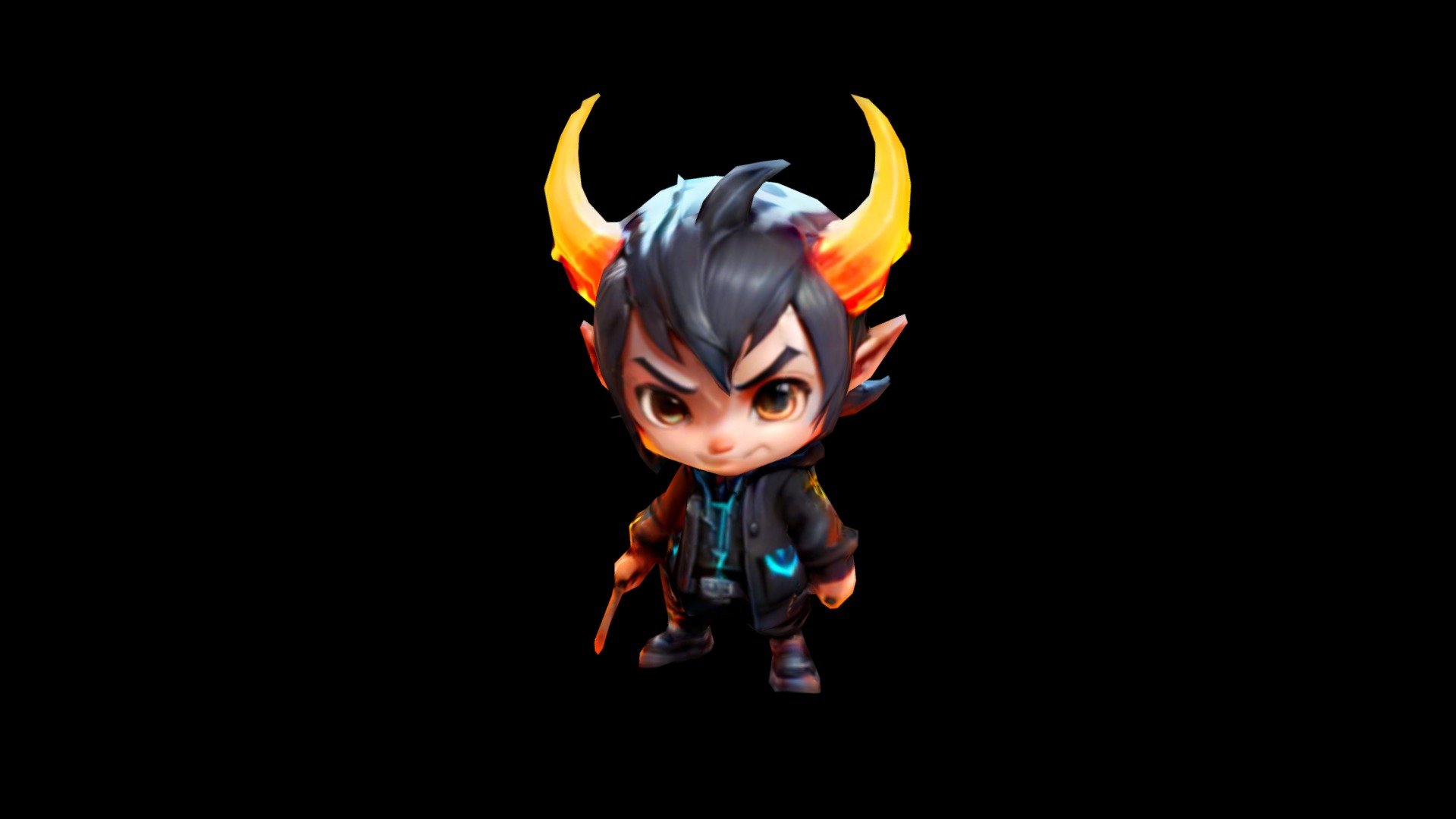 An illustration of a cartoon character with horn - Download Free 3D ...