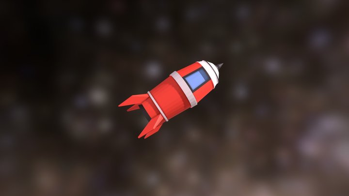 Rocket (Low Poly Game Asset) 3D Model