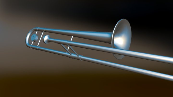 Trombone (metallic) 3D Model