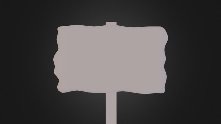 wood sign 3D Model