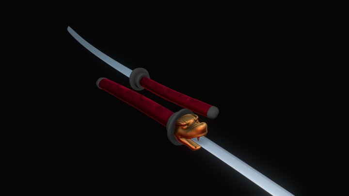 Katana dragon 3D Model