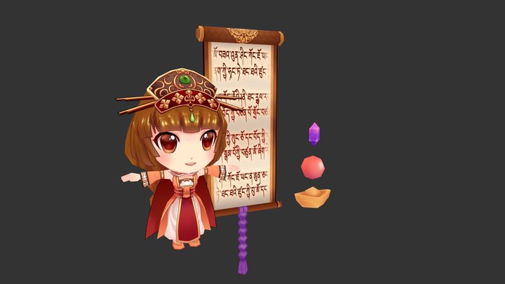 文成公主(Princess Wencheng) 3D Model