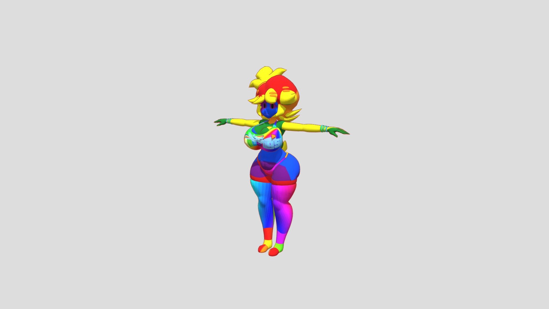 Chiku Rainbow - Download Free 3D model by rreweerrewee@gmail.com ...