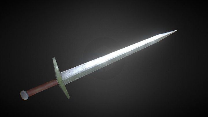 One handed, old sword 3D Model