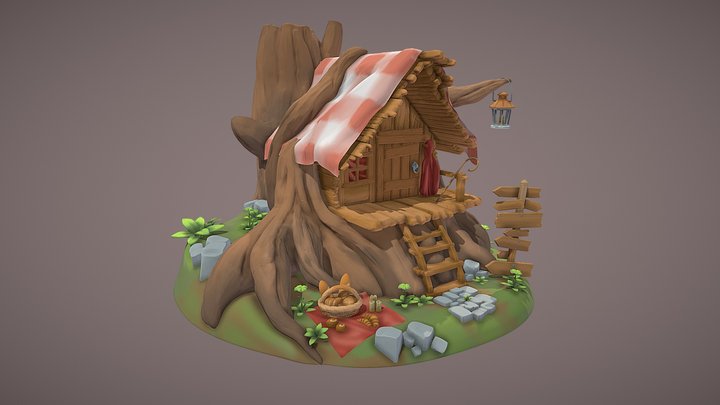 red riding hood's treehouse 3D Model