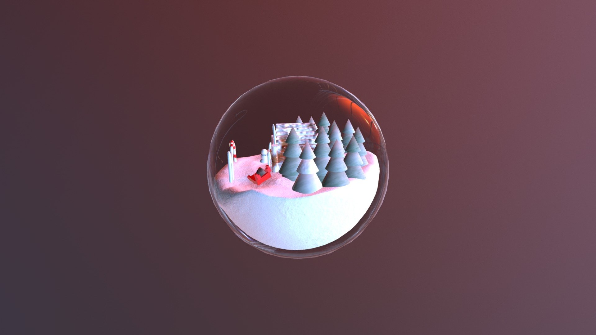 3D Diorama: Snow Globe