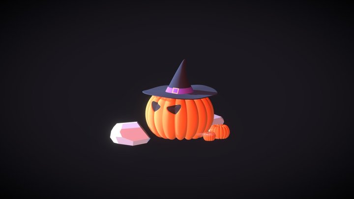 Witch Pumpkin 3D Model