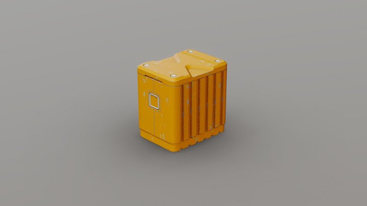 Military Futuristic Crate 3D Model