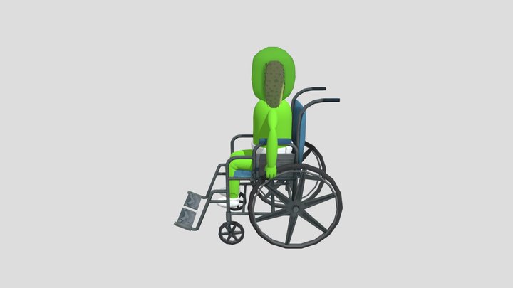 Wheelchair Brush 3D Model