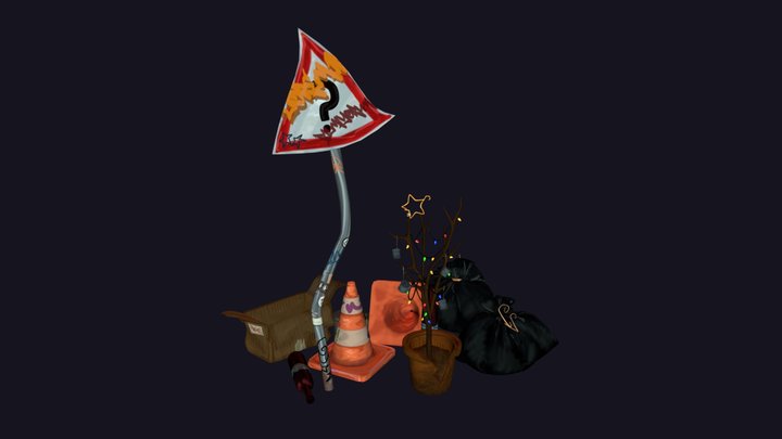 New Year on the Streets 3D Model