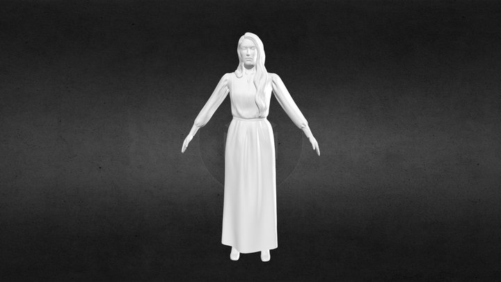 Ghost Woman WIP 3D Model