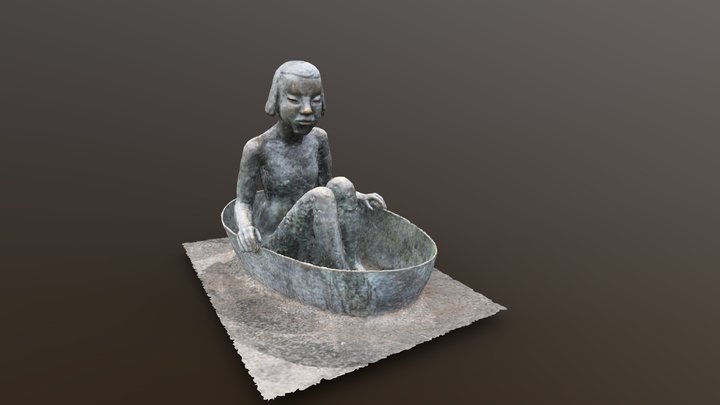 Flicka i balja / Girl in a tub, Halmstad 3D Model