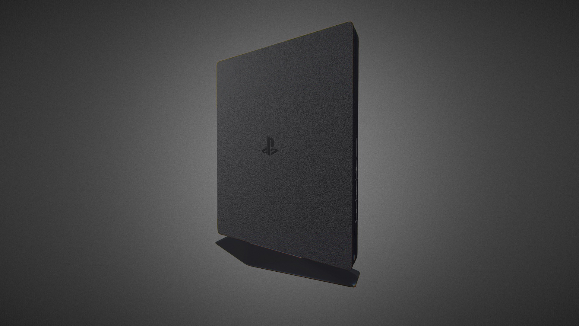 3D model Sony PlayStation 4 Slim for Element 3D - This is a 3D model of the Sony PlayStation 4 Slim for Element 3D. The 3D model is about a square object with a logo on it.