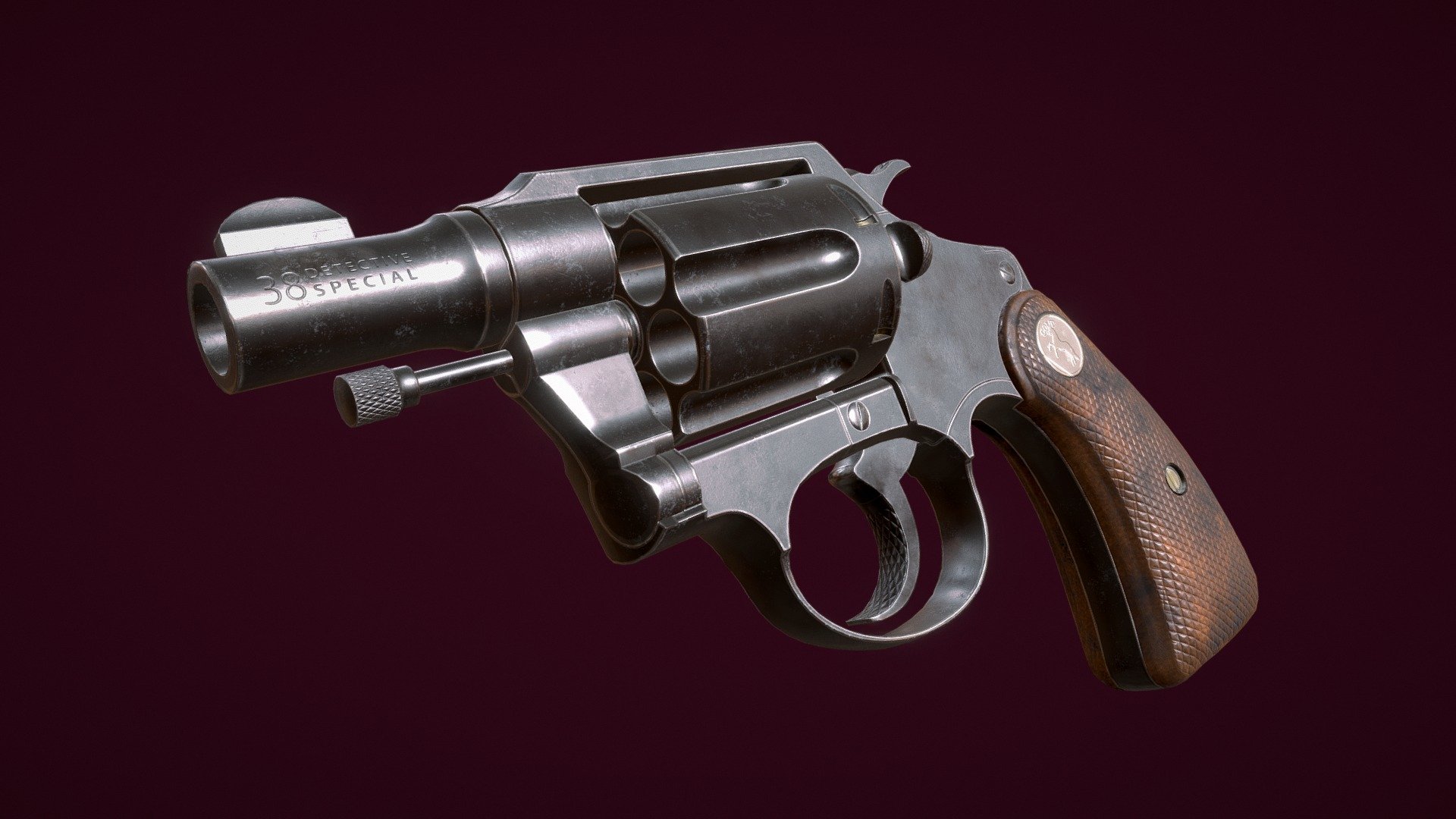 PBR Colt Police 38 Special 3D Model, 48% OFF