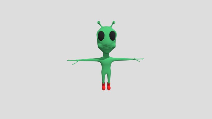 Alien Rigged (Neighbor Aliens Mars Escape) – Modello 3D gratuito STL